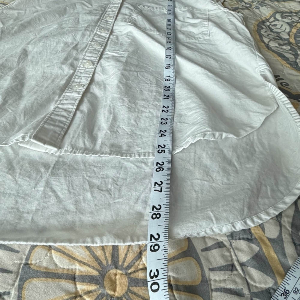 Maeve The Bennet Buttondown White Muscle Tank Shirt, Small - Picture 11 of 13